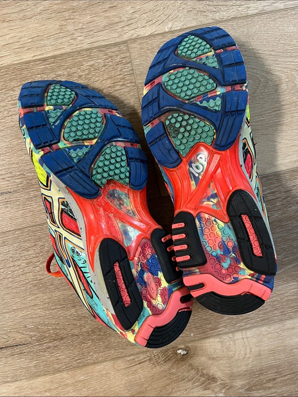 Asics - Gel Noosa Tri 6 Neon Yellow, Blue, Pink Athletic Sneakers, Men’s Size 9